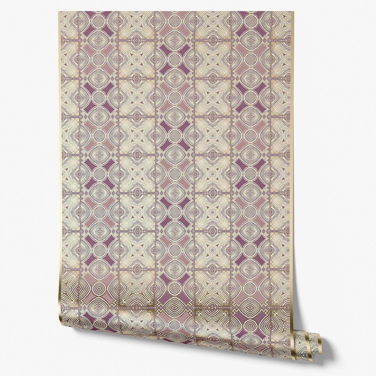 Purple and Gold Metallic Wallpaper Art Deco Inspired · Ruguru