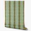 Green and Gold Exotic Striped Wallpaper · Soraya